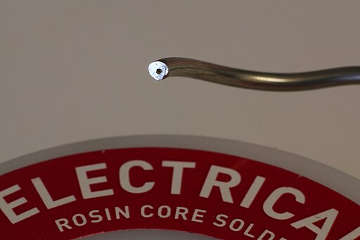 Types of solder: Rosin core electrical solder