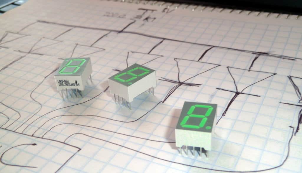 Planning the development of a 7-segment display circuit
