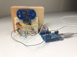 Arduino radar project on a breadboard
