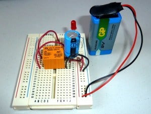 Blinking an LED using a relay