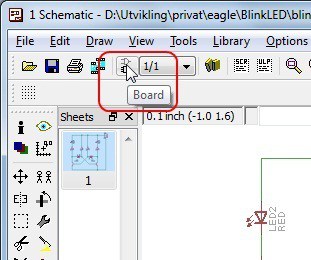 Create board from schematic in eagle