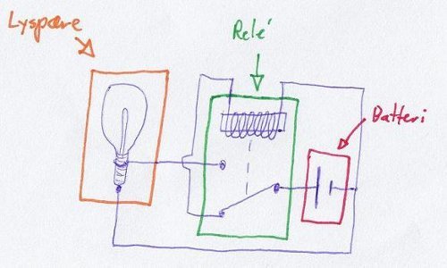 The simplest flashing light circuit