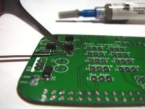 Placing smd components for reflow soldering