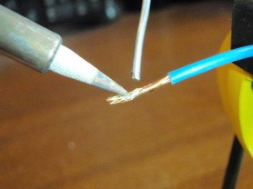 Tinning a wire