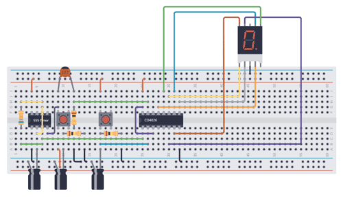 555 Reaction Game on a Breadboard