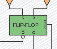 The SR flip-flop inside the 555 timer