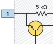 The transistor that connects discharge to ground inside the 555 timer