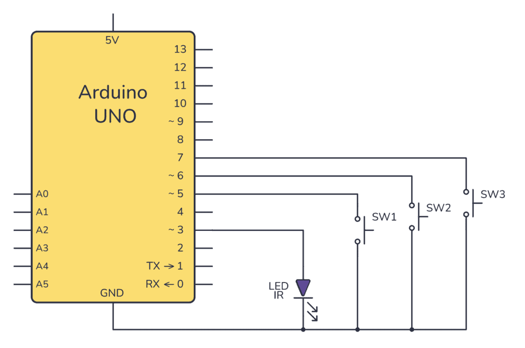 Arduino IR transmitter schematic