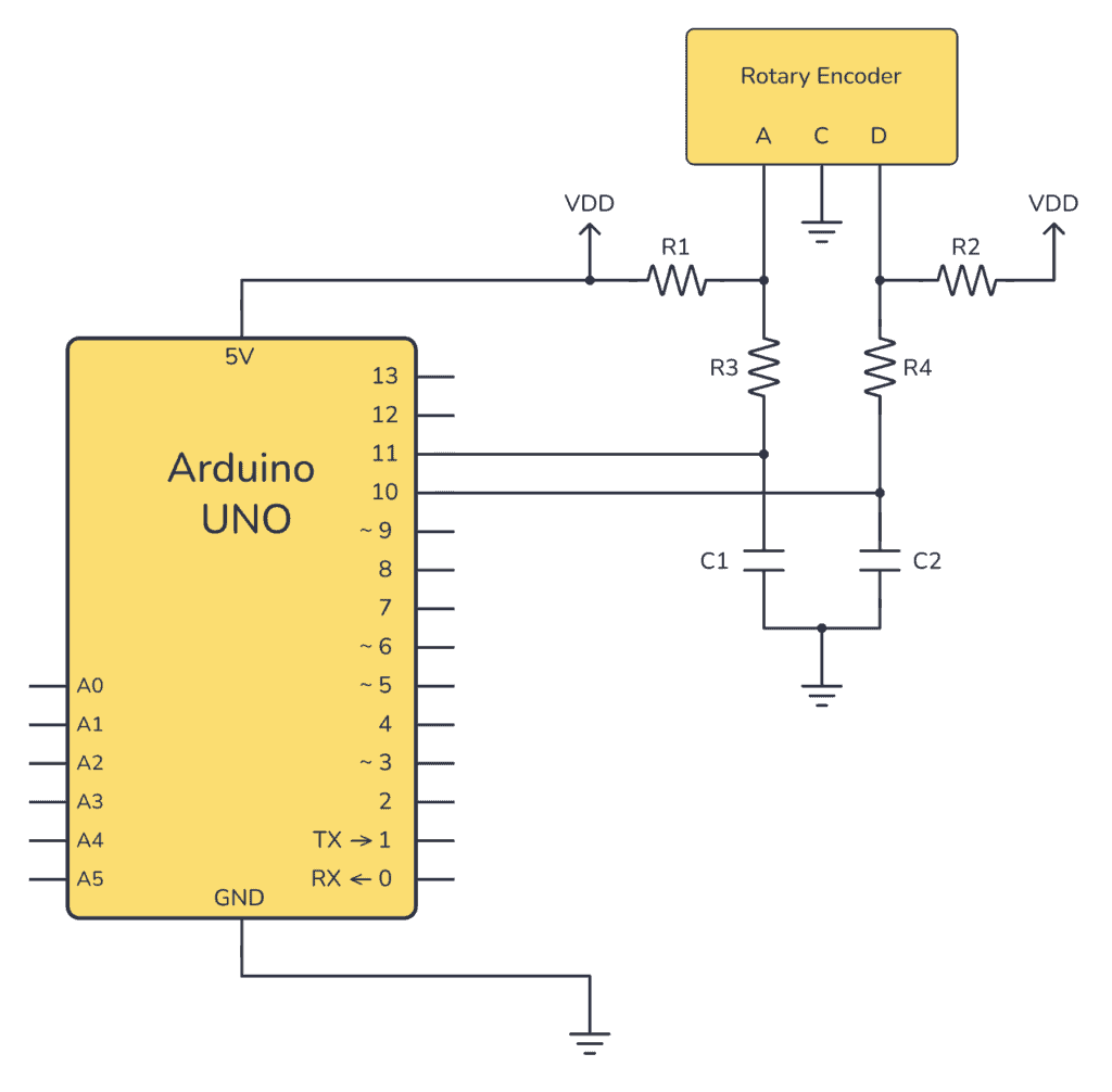 Arduino rotary encoder schematic