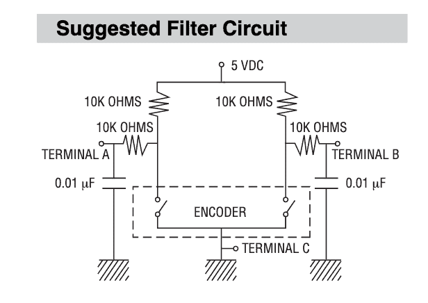 Suggested filter circuit for debouncing