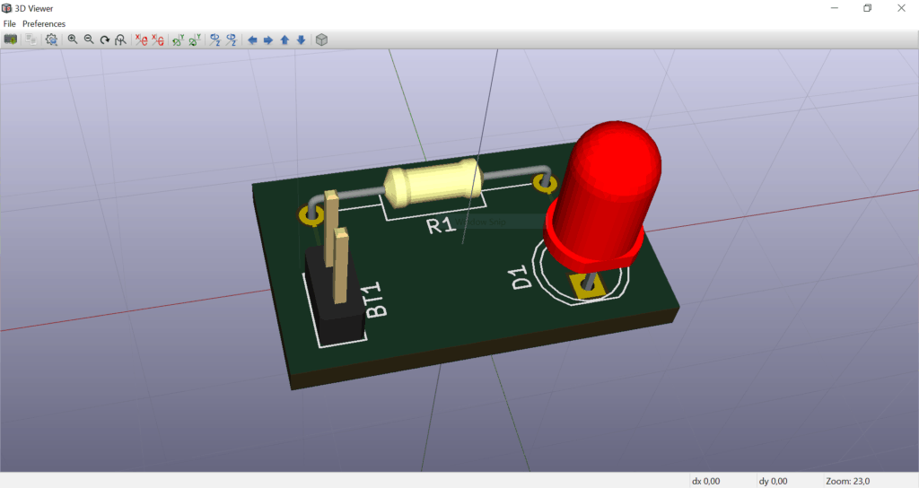 Screenshot of boar from the how to use kicad video