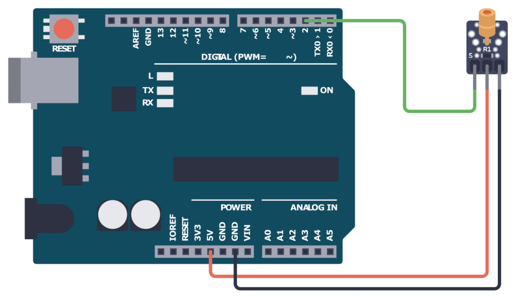 How to connect laser module to Arduino