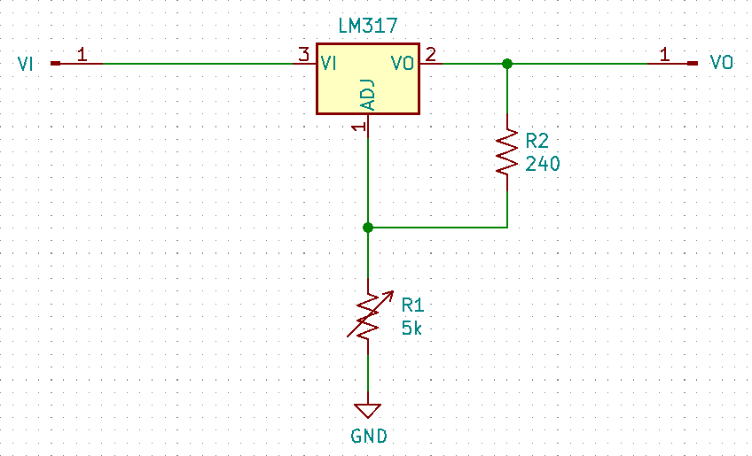 Basic LM317 circuit