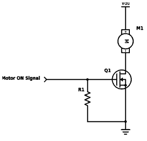 Simple mosfet motor driver circuit