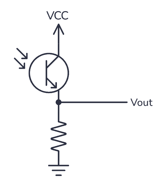 Simple phototransistor circuit