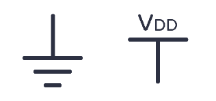 Power symbols, ground and VDD