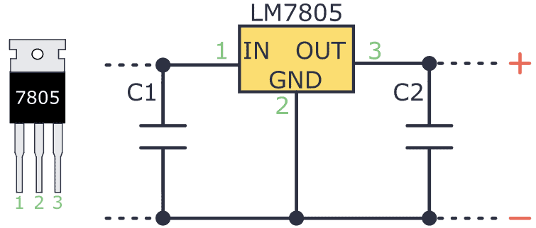 LM7805 voltage regulator