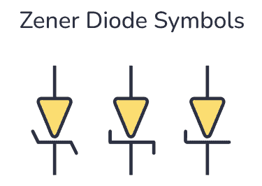 3 zener diode symbol alternatives